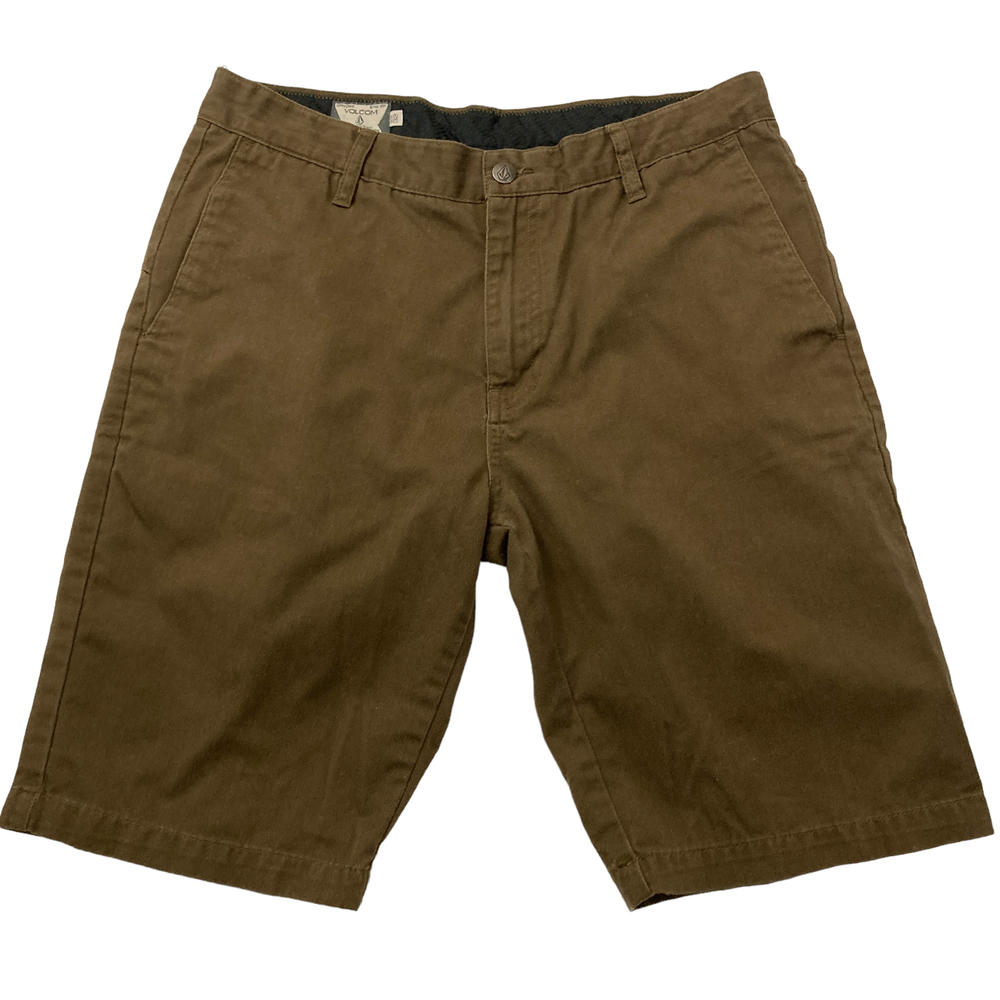 Volcom Men's Brown Flat Front Shorts